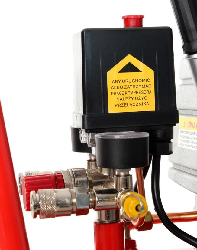 Olajos légkompresszor 50 l, 8 bar, 2,8 kW, 206 l/perc, 230 V, hordozható, műhely/autóipar számára, Kraft&Dele KD401