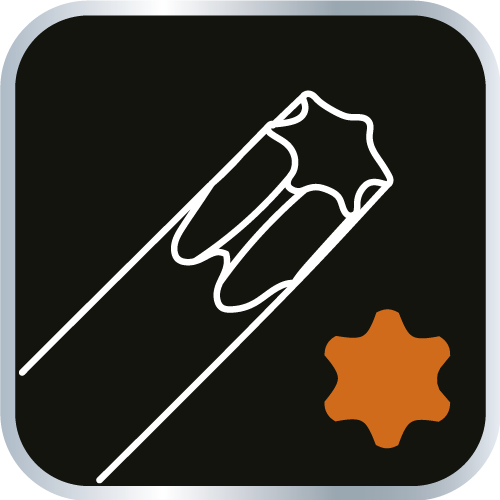 Chei Torx cu tijă T9, T10, T15, T20, T25, T27, T30, T40 09-573