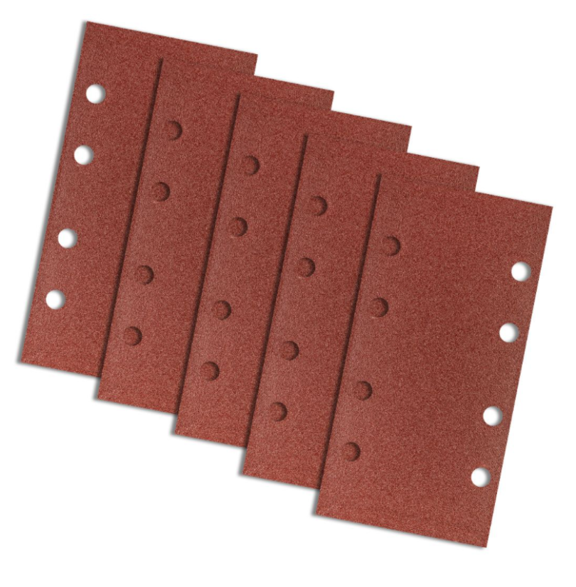 Csiszolópapír 93x185 mm, K120, 5 db, lyukakkal