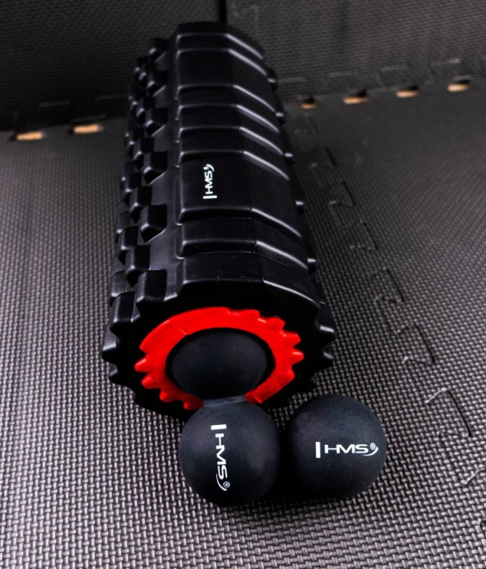 Izomlazító masszázs készlet - Set rolle 4 az 1-ben Black/Red