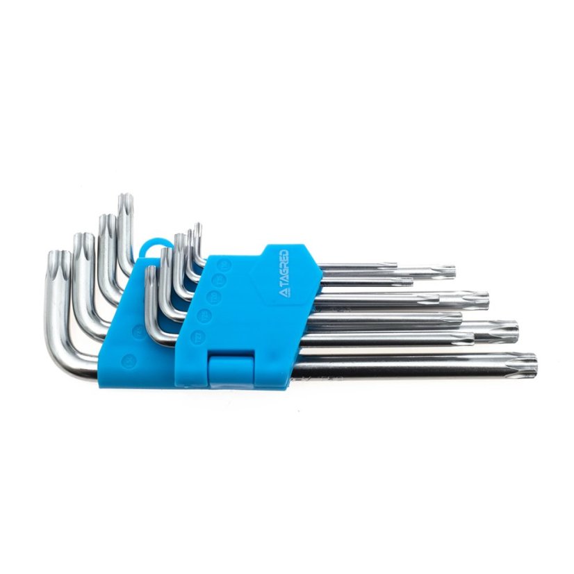 Chei Allen TORX tip L cu capete T10 până la T50, 9 bucăți TA1045