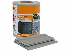 Plasă de umbrire pentru gard 19cm x 35m 450g/m2 Gri deschis + cleme 24buc