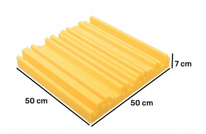 Akustický panel Equalizer 50x50cm, tloušťka 7cm, žlutý