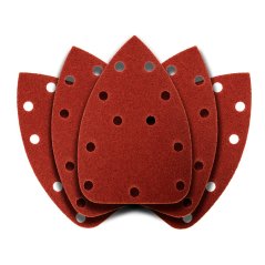 Brusni papir s čičak deltom 140 x 140 x 80 mm, K80, 5 kom, s rupama 54H011