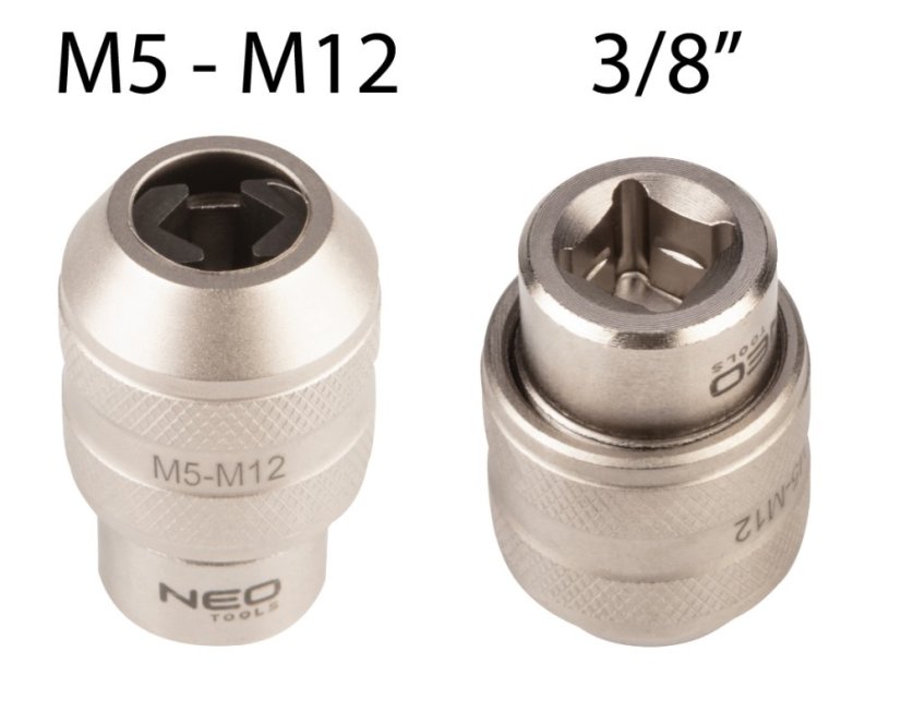 Adapter für Gewindebohrer, 3/8" DR M5-M12 12-906