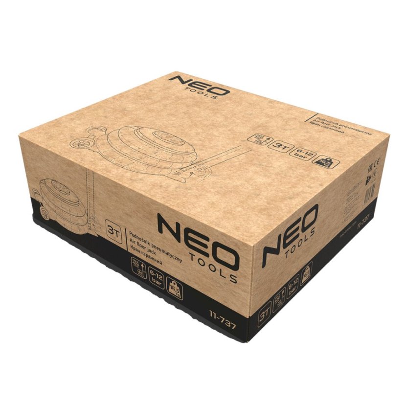 Pneumatska dizalica 3T, visina 145-420 mm 11-737