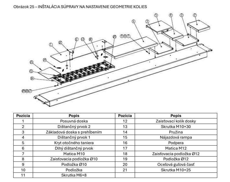 Achsvermessungssatz für Wagenheber EL 464
