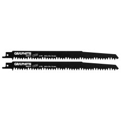 Lamă de ferăstrău sabie, HCS, 240 x 19 x 1,5 mm, 5TPI, cantitate 2 buc 56H044