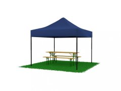 Cort pavilion 3x4,5 albastru simple SQ