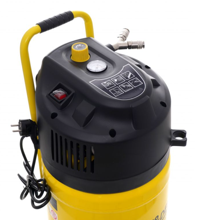 Vertikalni zračni kompresor 30L, 10bar, 1,5kW, 2HP, 240l/min, 230V, mobilni, za delavnice/avtomobilsko industrijo, Kraft&Dele KD1417