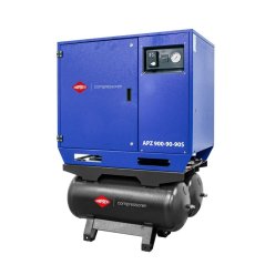 Csendes kétdugattyús kompresszor APZ 900-90-90-90S 10 bar 7,5 LE/5,5 kW 611 l/min 2x90 l - csillag-háromszög - ÚJ 34651-9090S