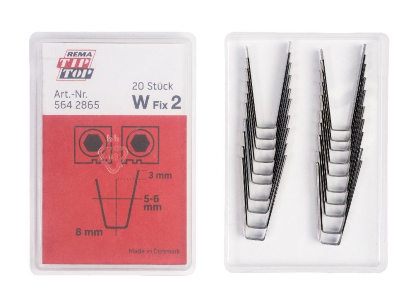 W Fix 2 oštrica, 5-6 mm, za stroj za rezanje guma Rubber Cut, 20 kom.