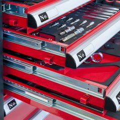 Professioneller Werkzeugwagen 217 Teile 7 Schubladen 79156