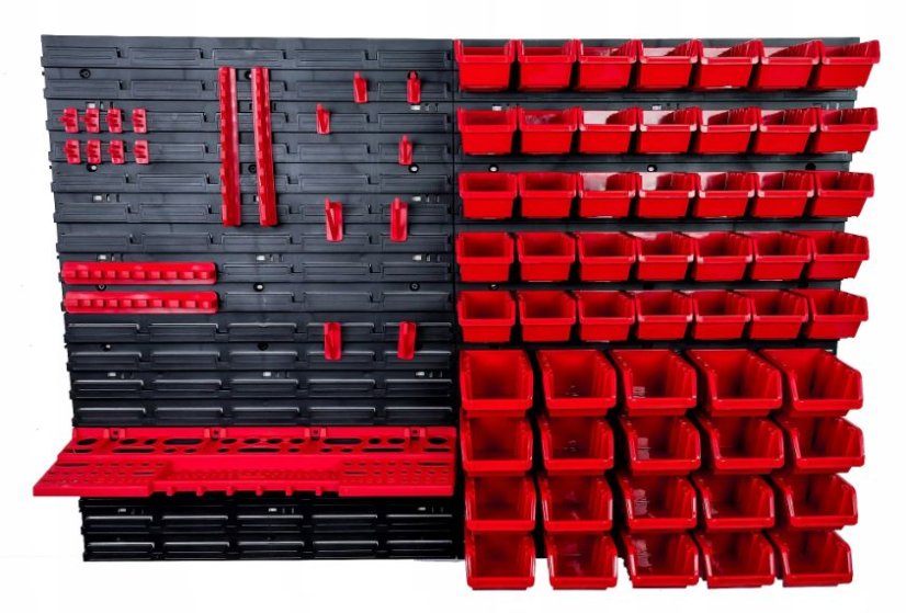 Panou de perete pentru scule 115x78 cm + 55 cutii