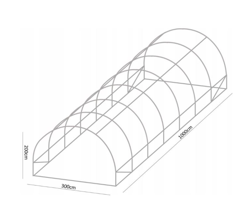 Garten Foliengewächshaus 3x10m mit UV-Filter