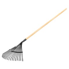 Vejárové hrable na lístie, drevené porisko 15G051