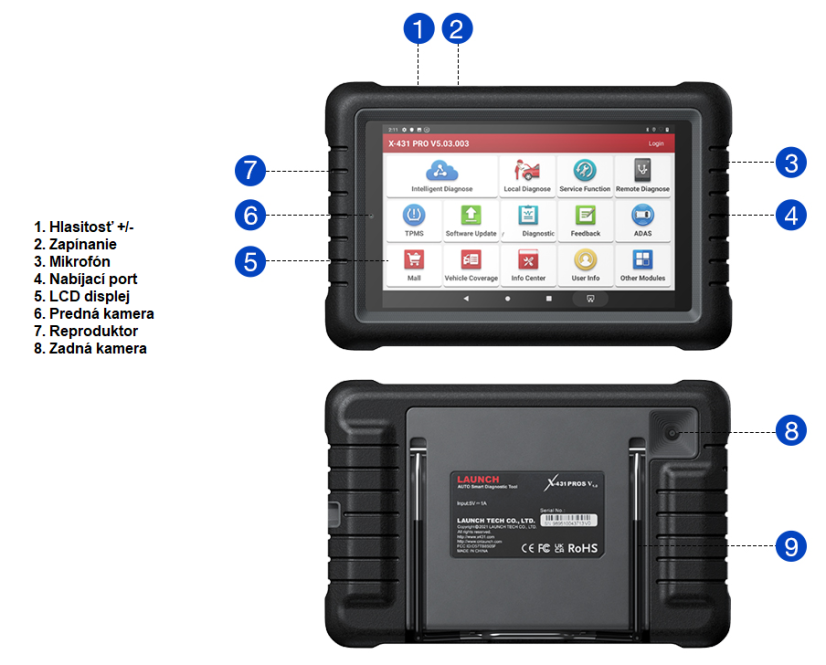 Autodiagnostika LAUNCH X431 PROS V 1.0 CZ 2026