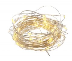 Dekoračné svetielka na baterky 60LED 6,2m teplé biele