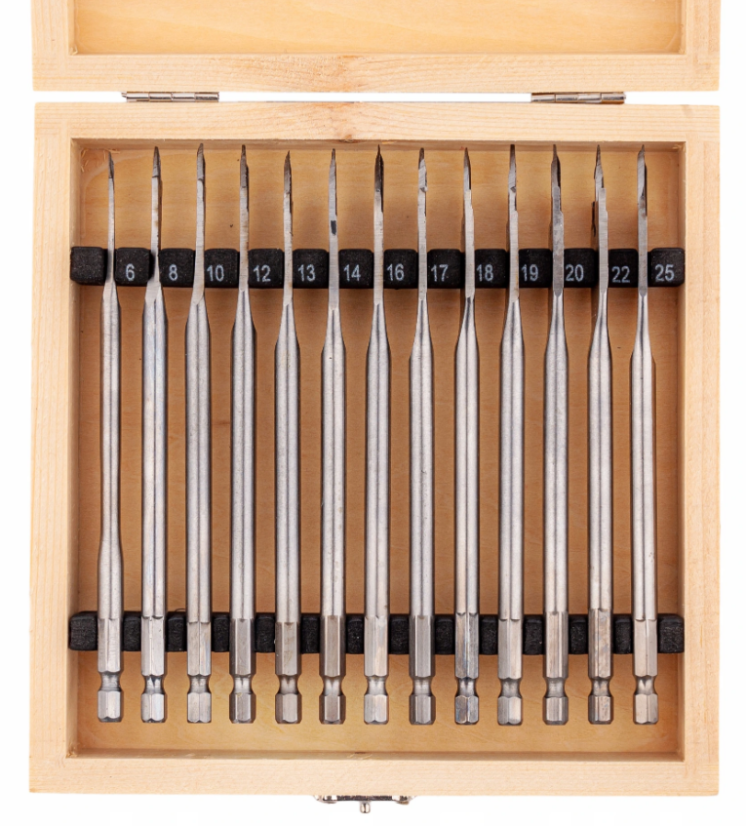 Holzbohrerset flach 13 Stk. 6-25mm