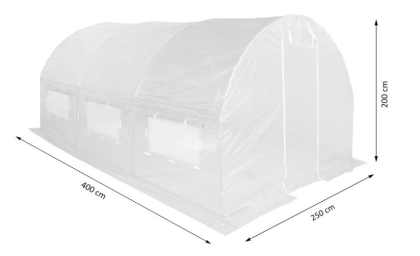 Kerti fóliaház/fóliasátor 2,5x4m UV filterrel PREMIUM