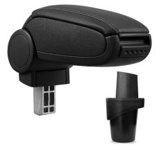 Lakťová opierka VW Caddy, čierna, eko-koža