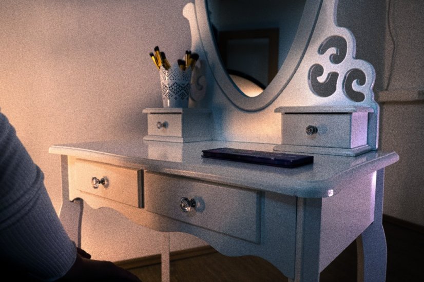 Fésülködő asztal Princess WHITE