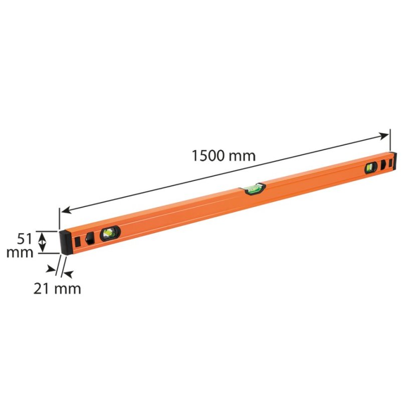 Aluminium-Wasserwaage S 300, 3 Wasserwaagen, 150 cm 71-136
