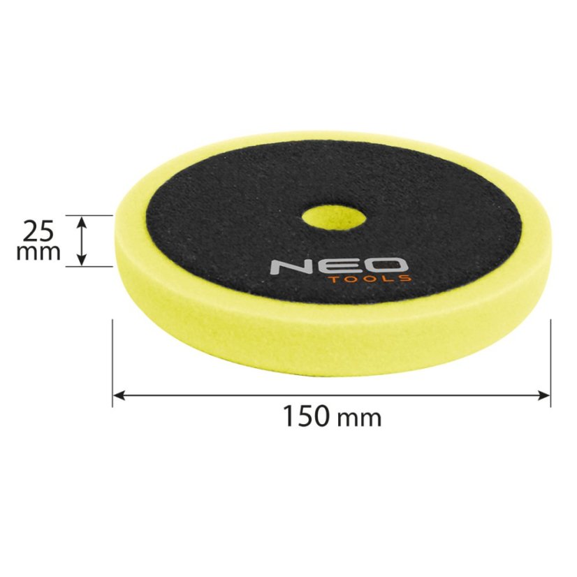 Csiszolókorong 150 x 150 mm x 25 mm, kemény szivacs 08-980