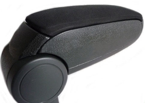 AUDI A4 (B6, B7) naslon za ruku, plastični adapter, crna, ekokoža s bijelim šavovima