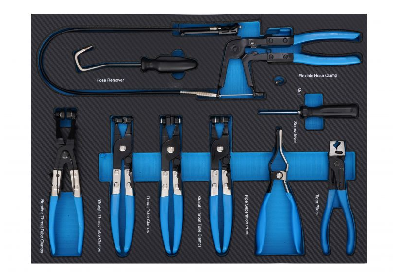 Cărucior pentru scule de atelier 309 buc - 7 sertare + dulap KD1069