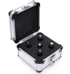 Vrtáky, diamantové korunky na keramiku, kámen, gres, glazuru 6, 8, 10, 12 mm M14, kufřík, adaptér, 5 ks TA4088