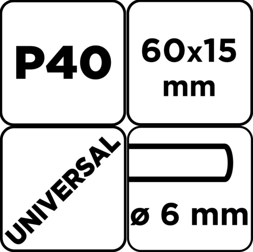 Laminált lemez 60 x 15 x 6 mm, P40 58T387