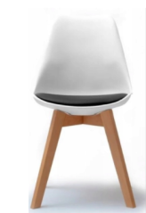 Esszimmerstuhl weiß-schwarz Basic