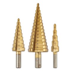 Burghie pas cu pas: 4-12, 4-20, 4-32 mm, TiN, set de 3. 54T300