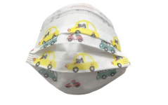 Detské rúško na tvár s gumičkou - autíčko, 50ks