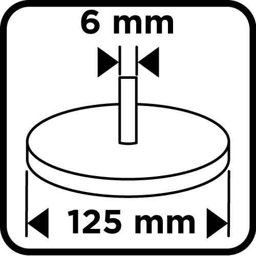 Brusna ploča s trnom 125 x 14 x 6 mm 58T451