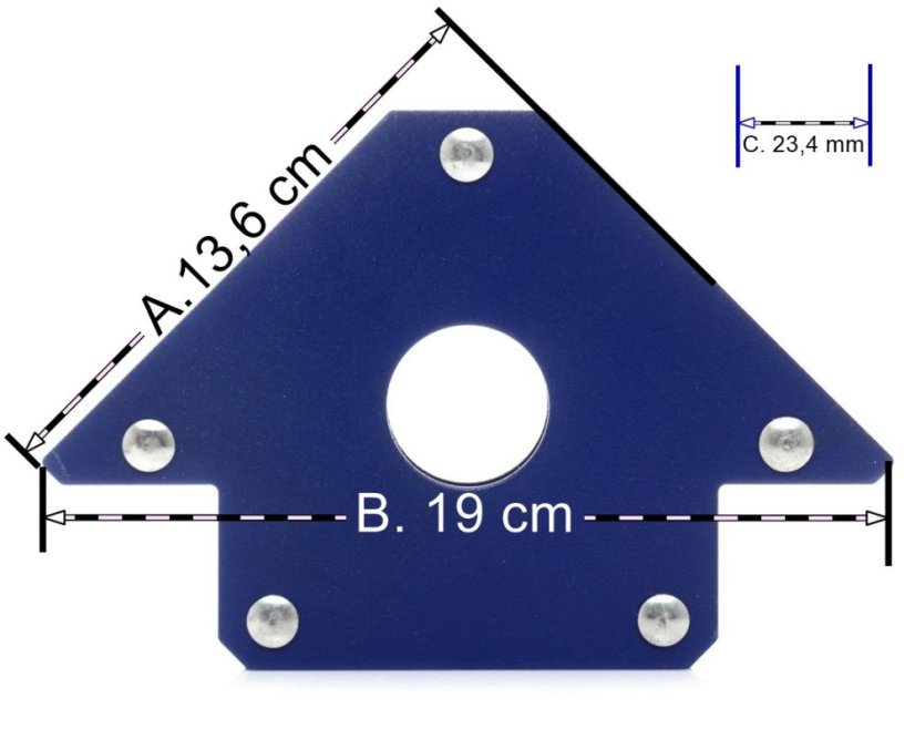 Magnetischer Schweißwinkel, Tragkraft bis zu 34,5 kg TA622