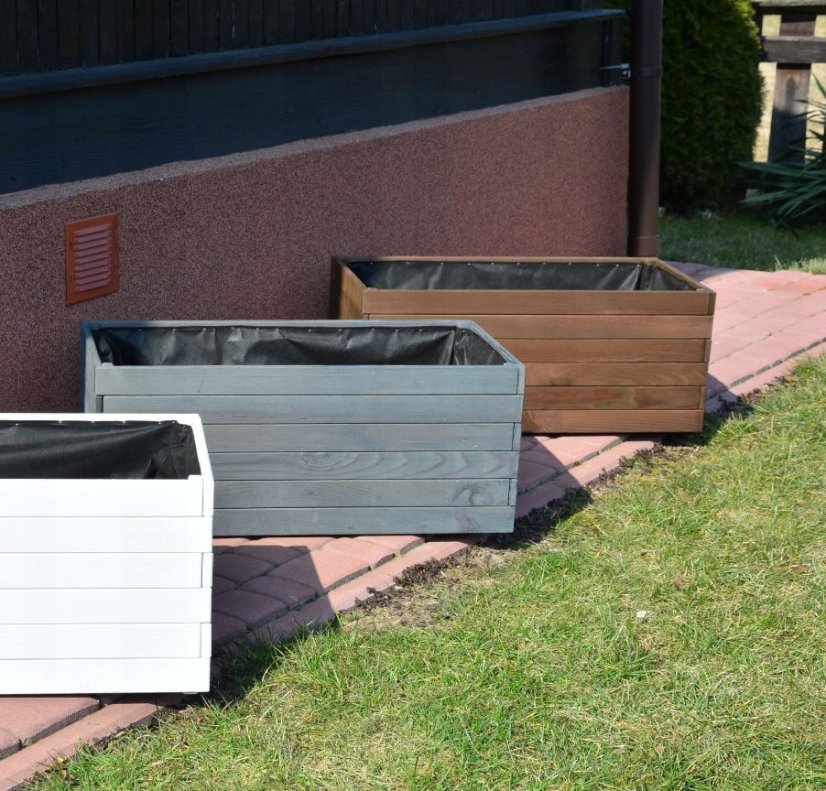 Ghiveci de lemn Maron 80x38x33cm