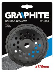 Dijamantna brusna ploča, 115 x 22,2 x 5 mm, dvostruki segment 57H886