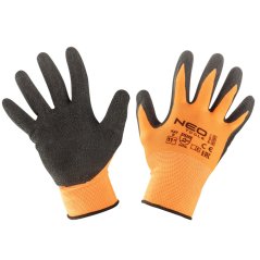 Munkakesztyű, latex bevonatú poliészter (krincle),3131X, 11-es méret 97-641-11
