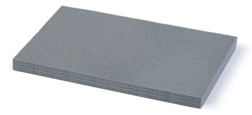 Schaumstoffpolsterung grau 47,5x28,5x3cm
