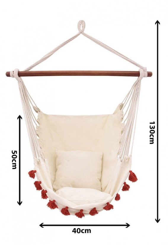 Függőfotel Beige Nappa