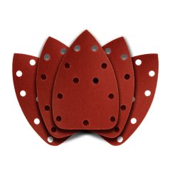 Brusni papir s čičak deltom 140 x 140 x 80 mm, K180, 5 kom, s rupama 54H014