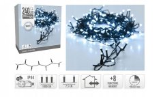 Svetelná reťaz 18m 240 LED s časovačom Studená biela