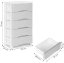 Regal na kolescih 5 polic White/ Grey
