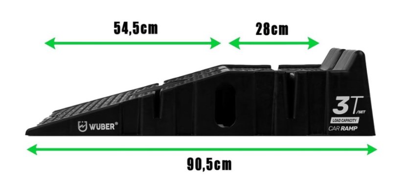 Autóemelő rámpa, kompozit, teherbírás 3000kg (2db) W95001