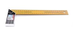 Truhlářský úhelník s hliníkovou patkou a stupnicí, 30 cm TA4106