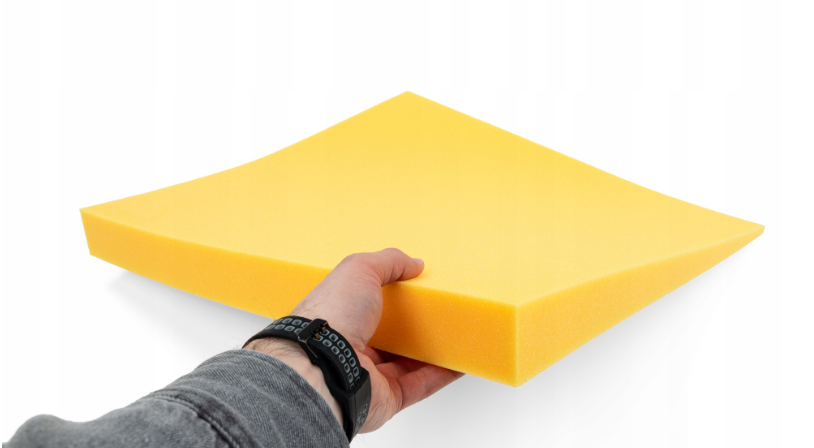 Akustična ploča 3D s kosim rubovima, 50x50 cm, debljina 5 cm, žuta