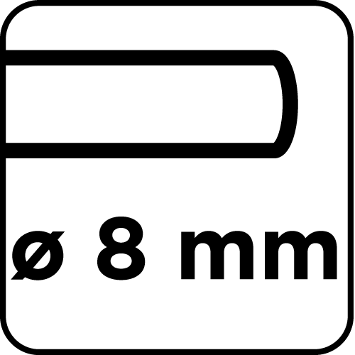 Csapágyazott, dekoratív, széles, 38,1 x 19 mm, 8 mm-es szár 56T611