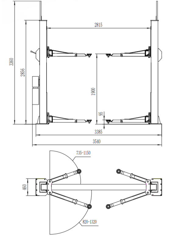 Dvostupna dizalica EL S40M 4t Poluautomatska 400V